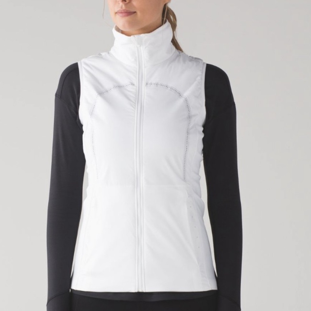 Lululemon Run For Cold PrimaLoft Insulated Athletic Vest - White - Size 2